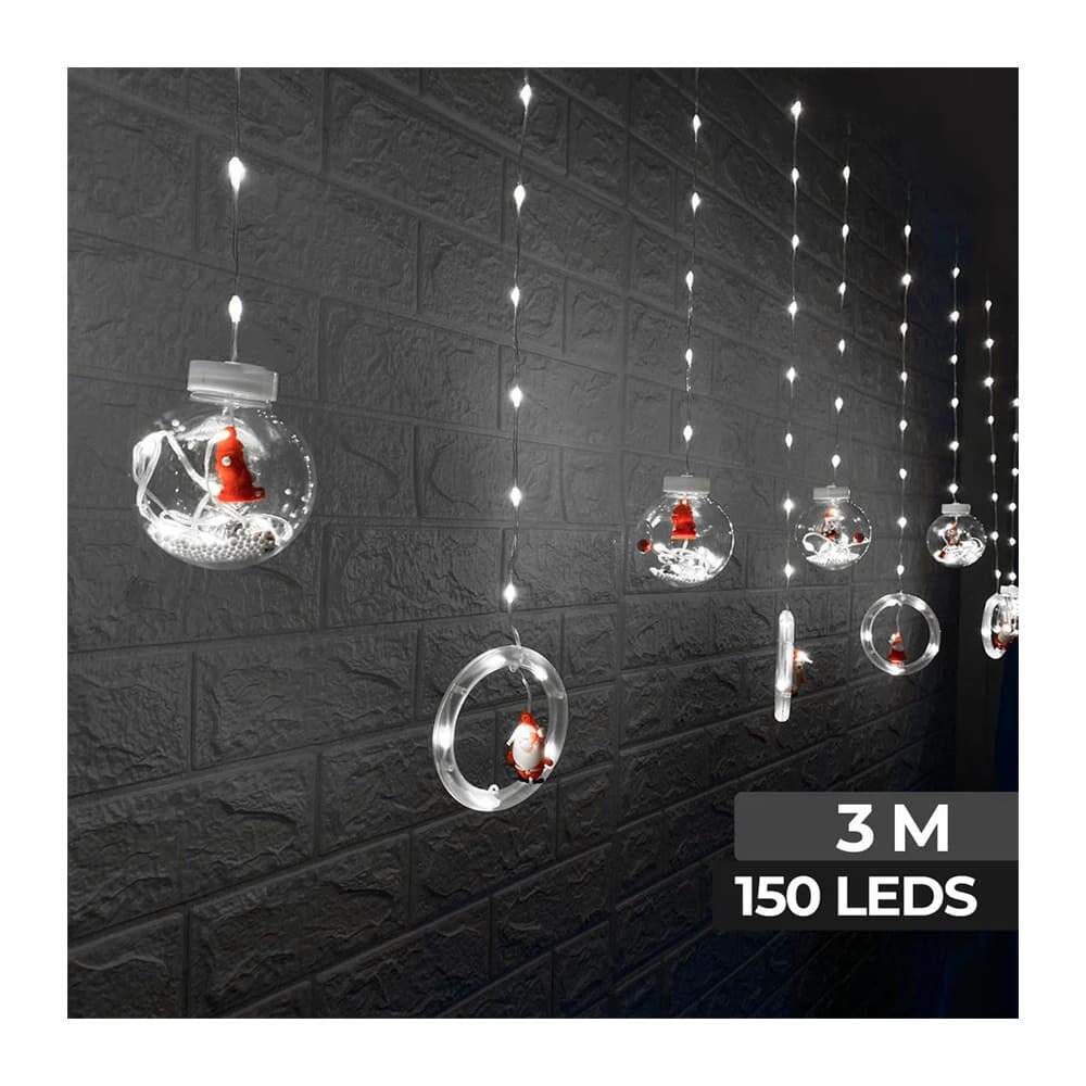 MagicOrbs™ Navideñas: Esferas LED Brillantes PapaNoel 3M