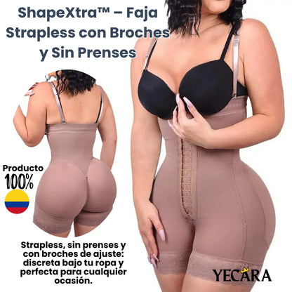 ShapeXtra™ – Faja Strapless con Broches y Sin Prenses