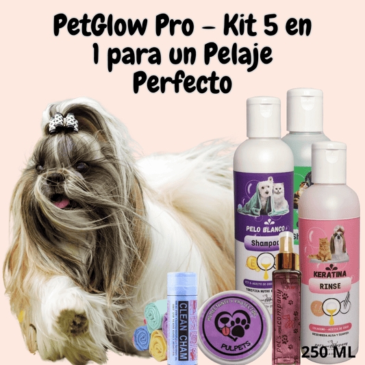 PetGlow Pro – Kit X 5 para un Pelaje Perfecto + GRATIS  Ebook "Cuidado Capilar para Mascotas"