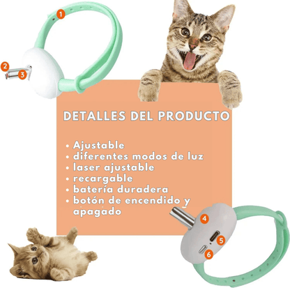 LumiPet™: Collar Láser Inteligente Recargable.