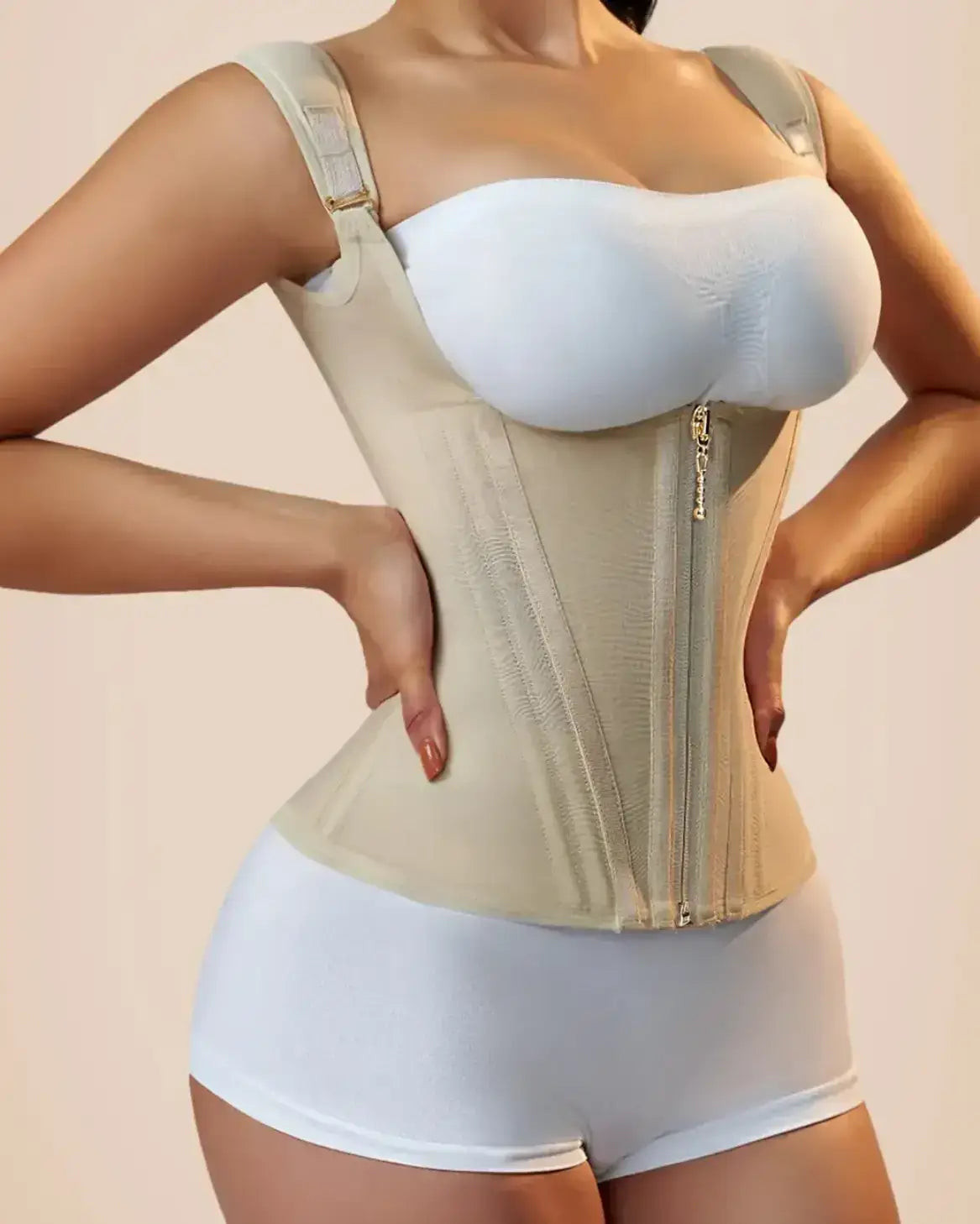 CurvaBella™ Chaleco Extremo tipo corsé con 9 Varillas.