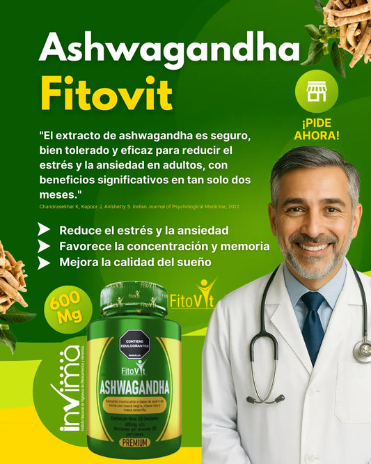 Ashwagandha Premium + Magnecio 60 Tabletas Masticables Original