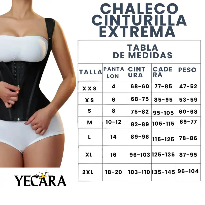 CurvaBella™ Chaleco Extremo tipo corsé con 9 Varillas.