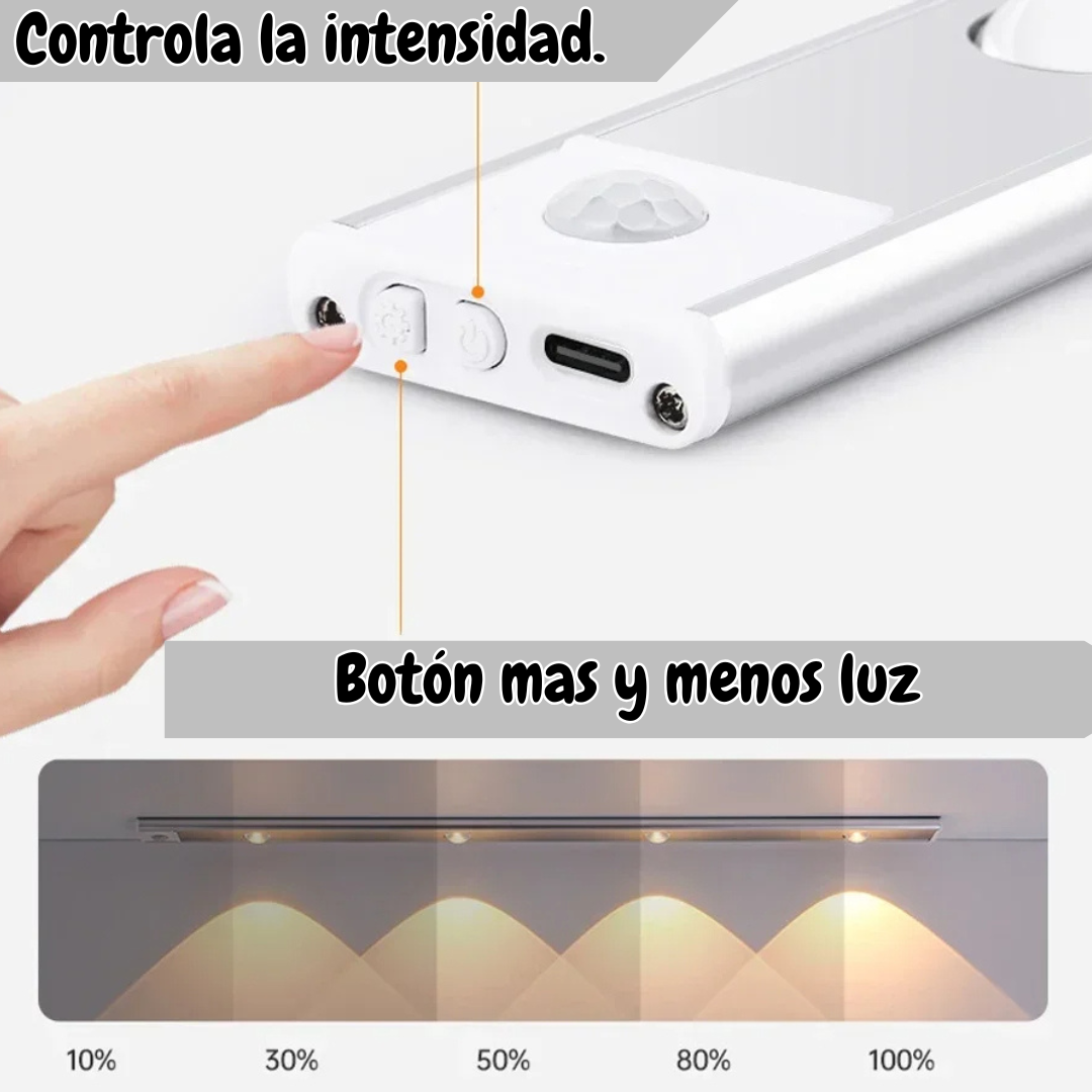 LumiGlow™ – Luz LED Recargable barra Inalámbrica con Sensor de Movimiento - 50cm