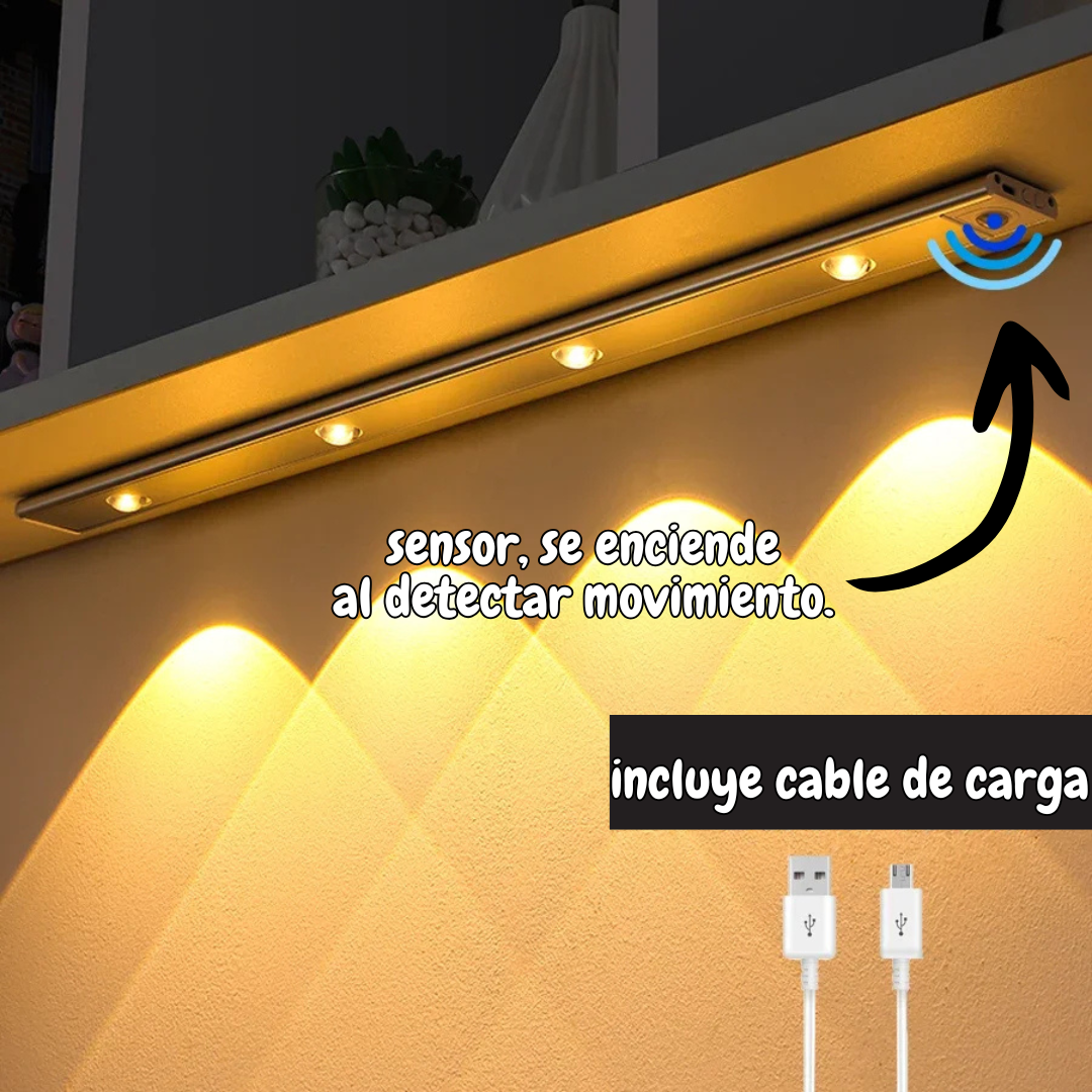 LumiGlow™ – Luz LED Recargable barra Inalámbrica con Sensor de Movimiento - 50cm