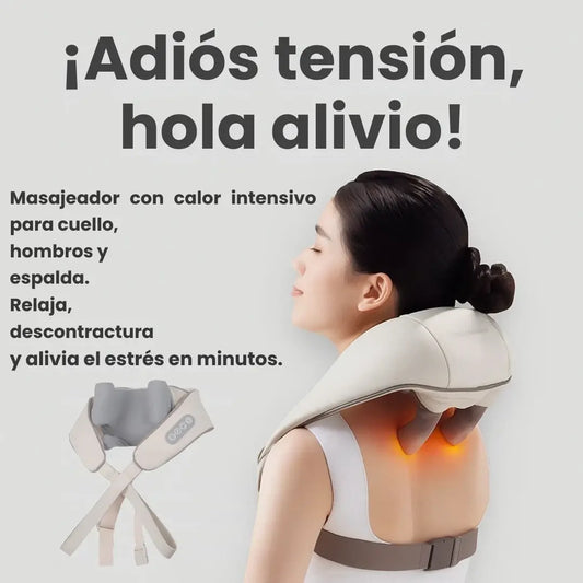 CalmaTherm Pro: Masajeador cuello‑hombros Termico.