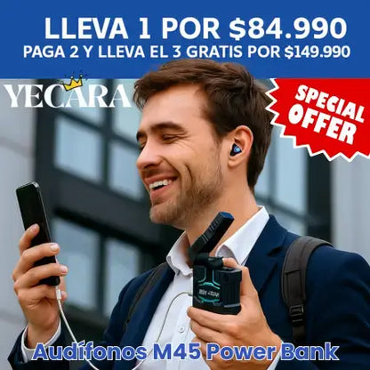 Audífonos M45 Power Bank